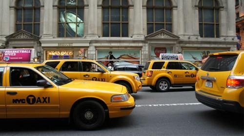 资料图:美国纽约出租车.